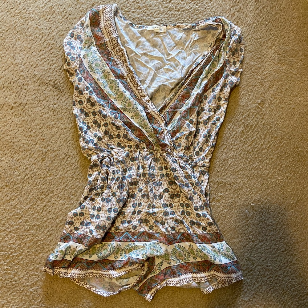 Patterned romper